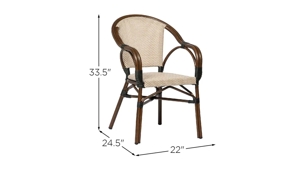 Ivan Stacking Armchair Set of 2 Dimensions