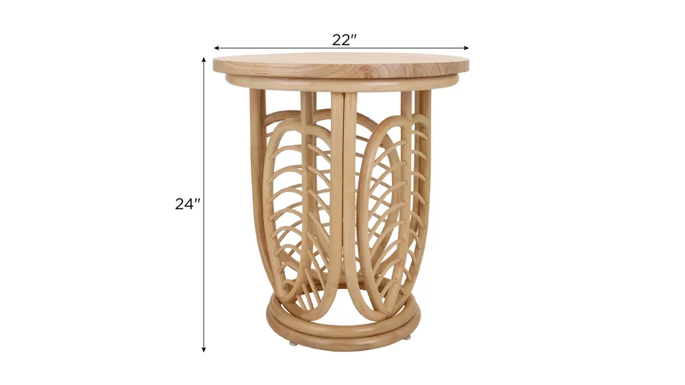 Ayra Rattan End Table Dimensions