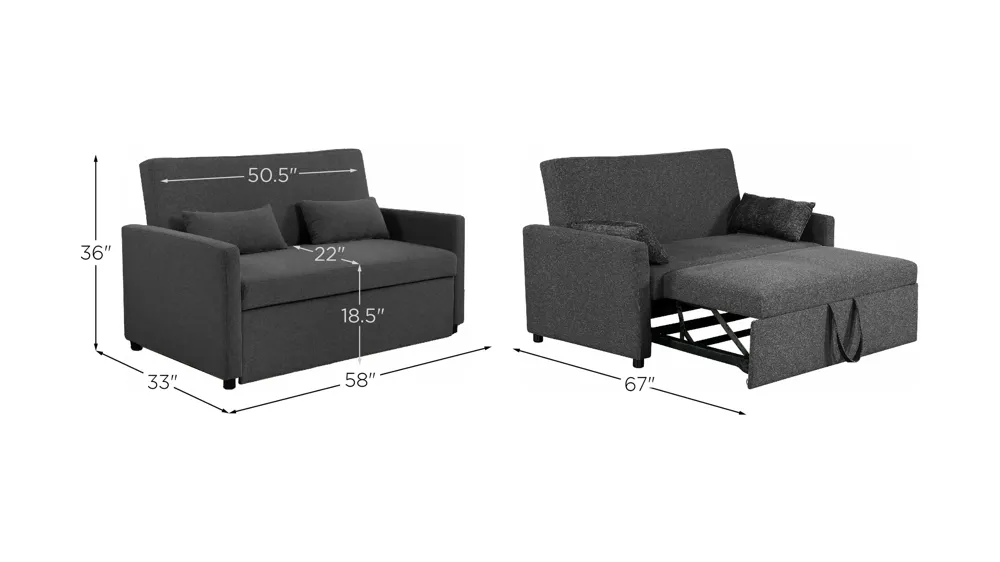 Taite Sleeper Sofa Dimensions