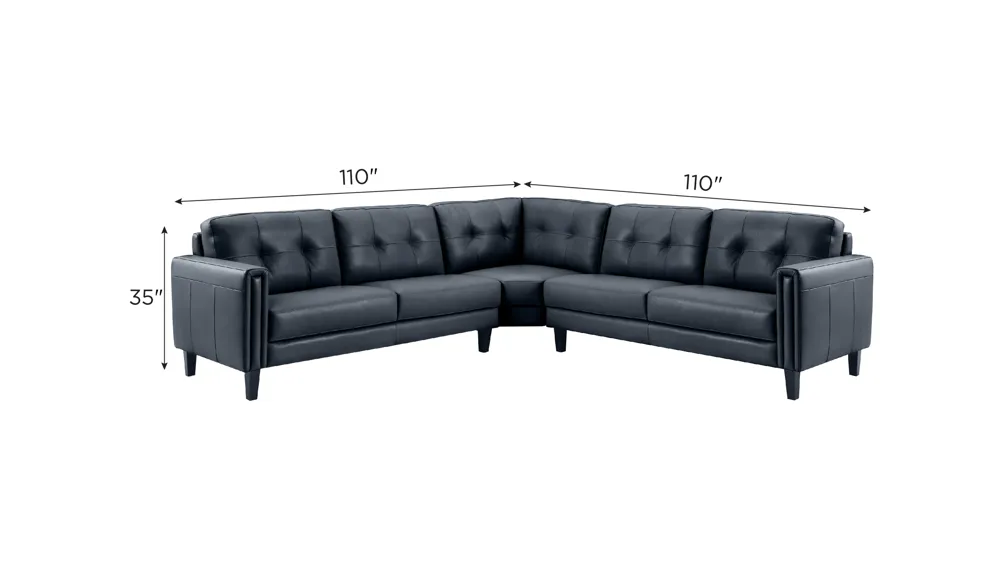 Salerno 3-pc. Sectional Dimensions