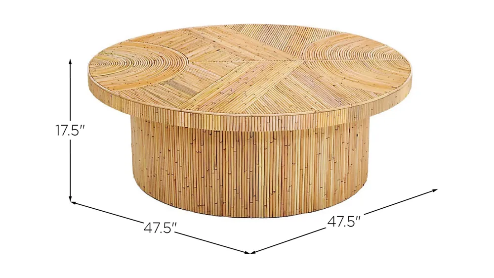 Acadia Rattan Coffee Table Dimensions