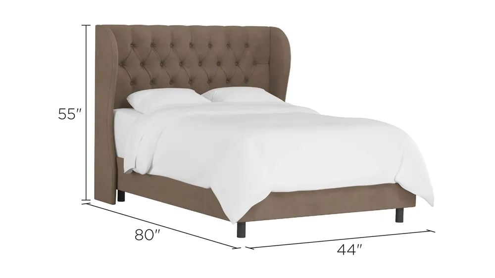 Thayer Wingback Bed Dimensions