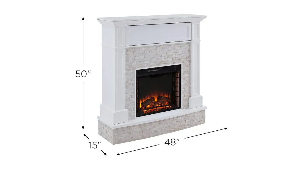 Bingham Faux Stone Media Fireplace Dimensions