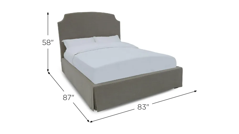 Laurel Upholsterd Skirted Panel Bed Dimensions