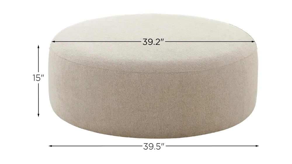 Broohah Linen Ottoman Dimensions