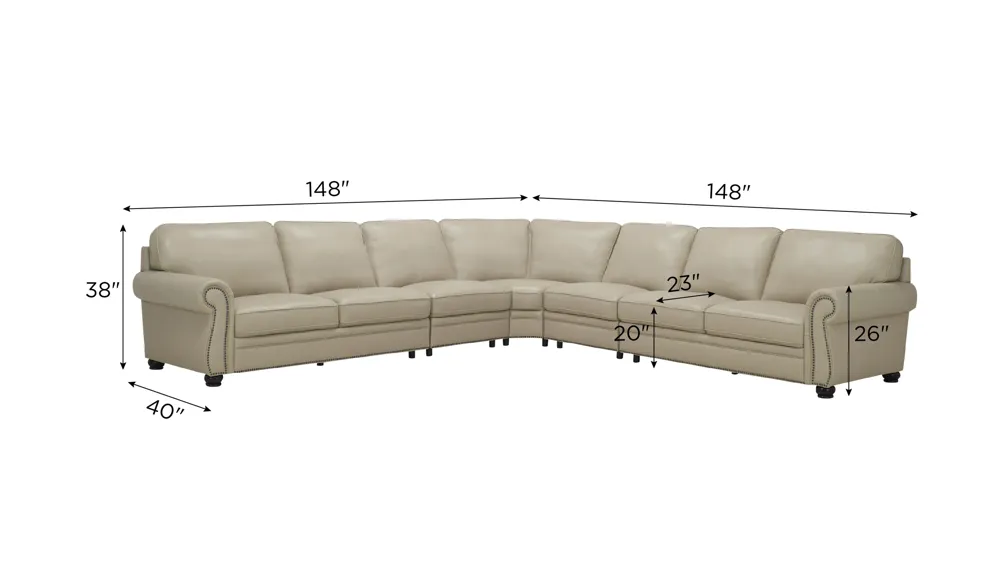 Gilmore 5-pc. Sectional Dimensions