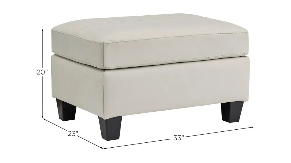 Grant Leather Ottoman Dimensions