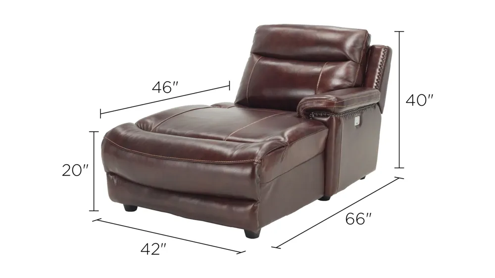 Lattimore Right-Arm-Facing Chaise Dimensions
