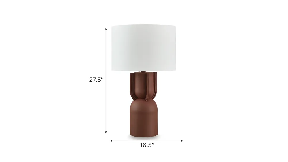 Rowandale Metal Table Lamp Dimensions
