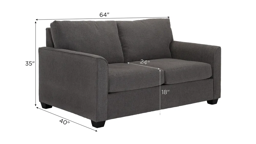 Kendall Loveseat Dimensions
