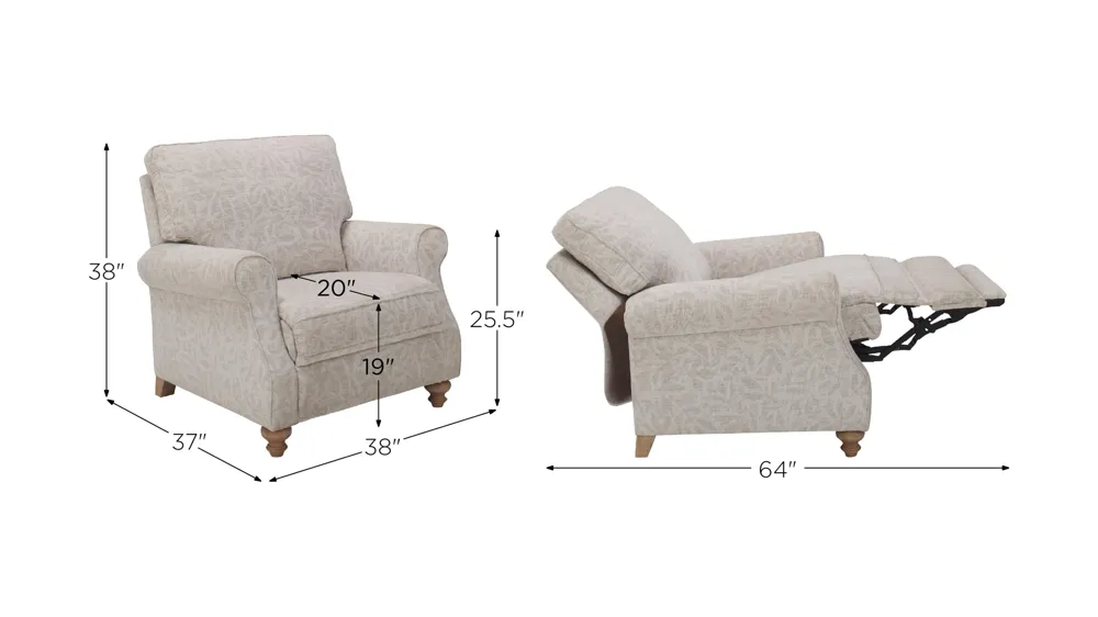 Lamont Power Recliner Dimensions