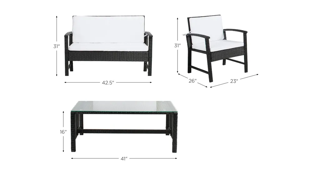 Barstow Living Set Dimensions