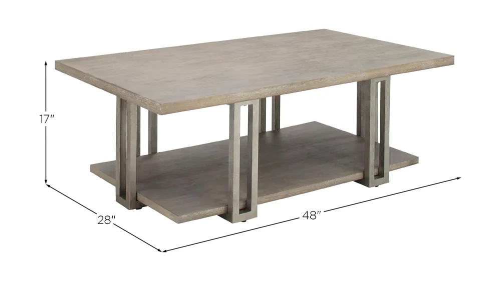 Tiernan Rectangular Cocktail Table Dimensions