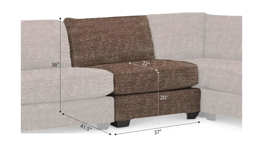 Thatcher Armless Chair Dimensions