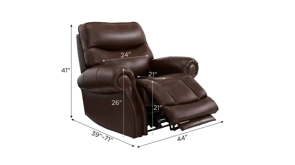 Brooks Triple Power Recliner Dimensions