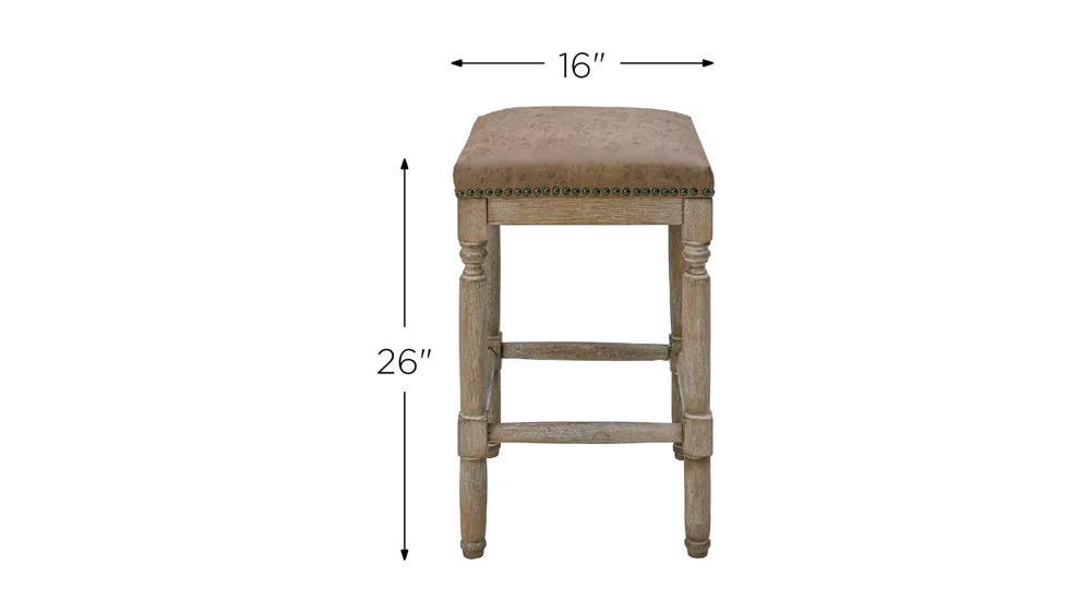 Ernie Counter Stool: Set of 2 Dimensions
