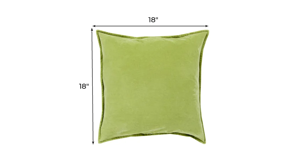 Cotton Velvet 18" Down Throw Pillow Dimensions