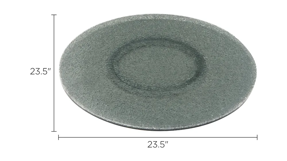 Smoked, Crack-Glass Lazy Susan Dimensions