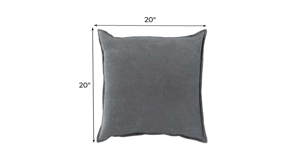 Cotton Velvet 20" Throw Pillow Dimensions
