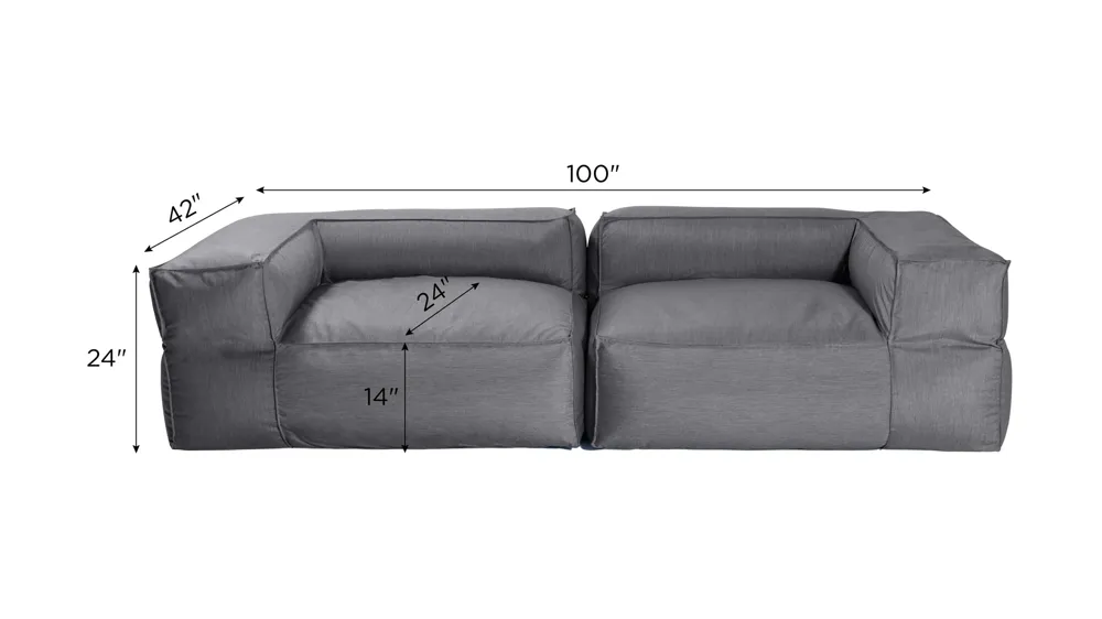 Spazio Outdoor Loveseat Dimensions