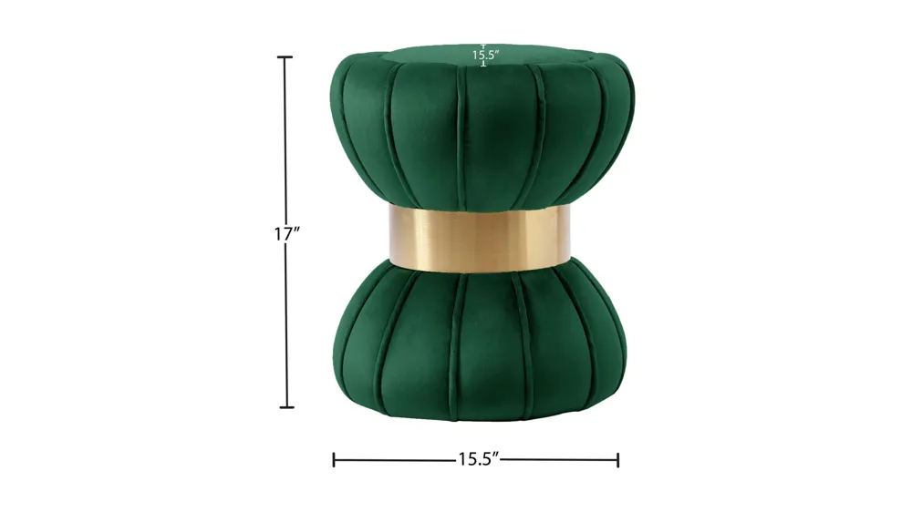 Vino Velvet Ottoman/Stool Dimensions