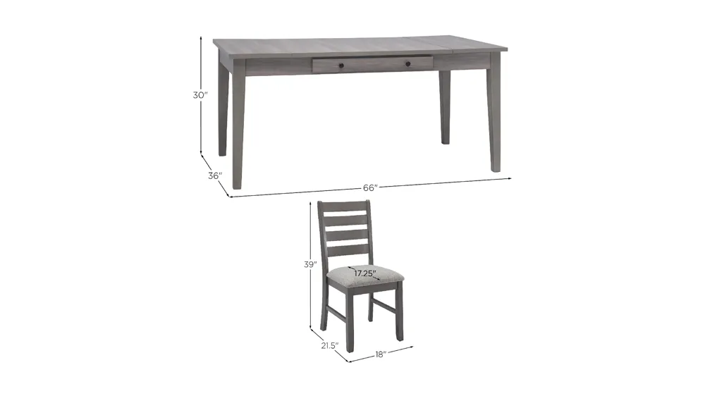 Taryn 7-pc. Dining Set Dimensions