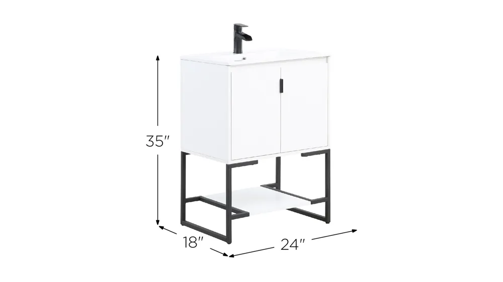 Scarsdale 24" Bathroom Sink Vanity Dimensions