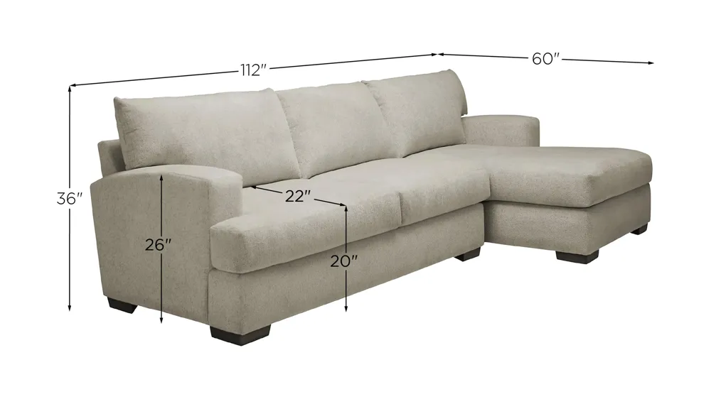 Haley 2-pc. Sectional Dimensions