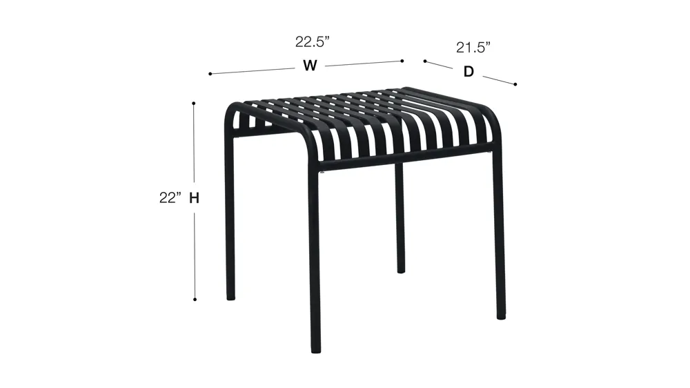 Enid 22" Outdoor Side Table Dimensions