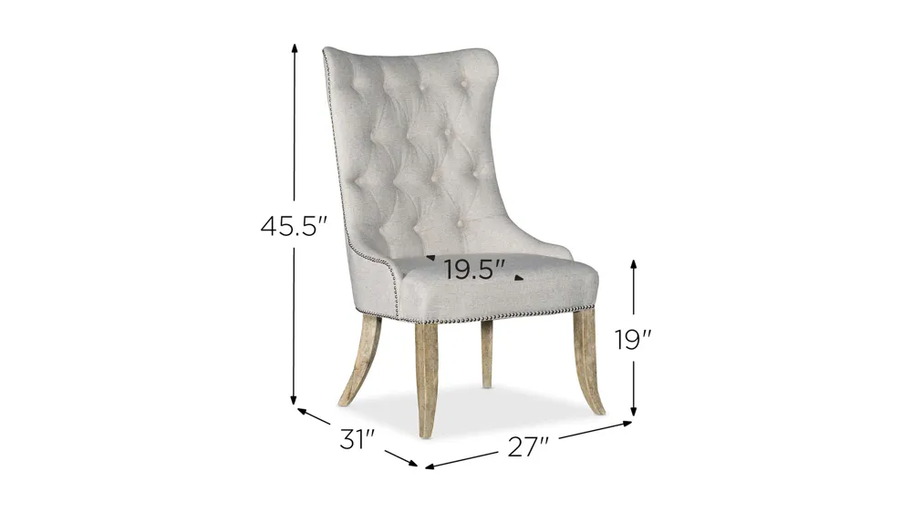 Castella Tufted Dining Chair - Set of 2 Dimensions