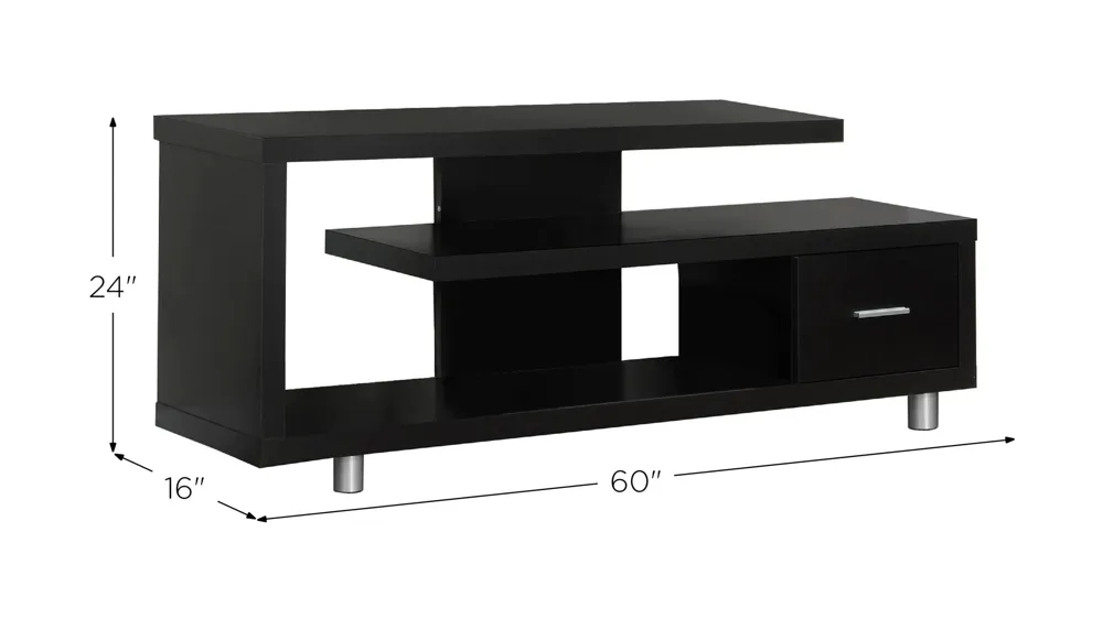 60" Monarch Storage TV Stand Dimensions