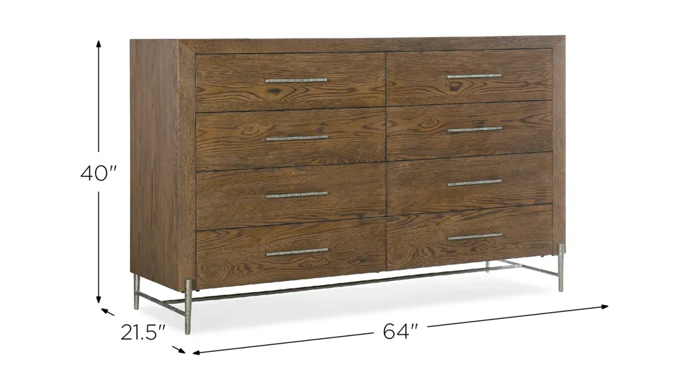 Chapman Eight-Drawer Dresser Dimensions