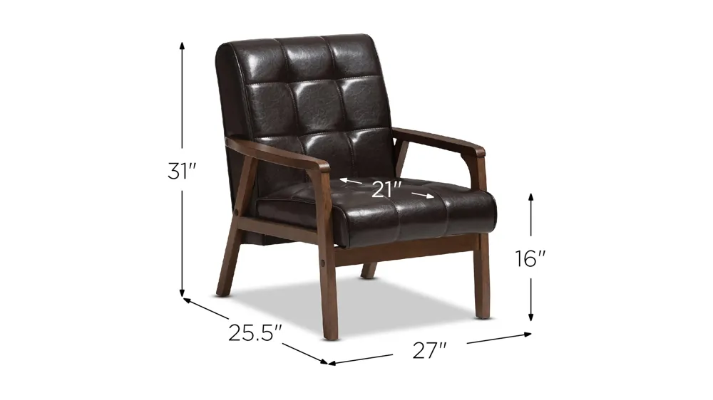 Baxton Club Chair Dimensions