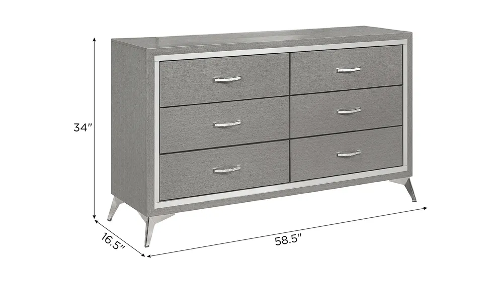 Huxley Six Drawer Dresser Dimensions