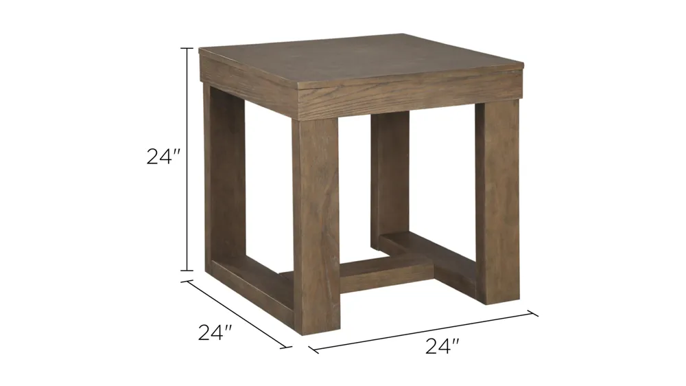Tula Square End Table Dimensions