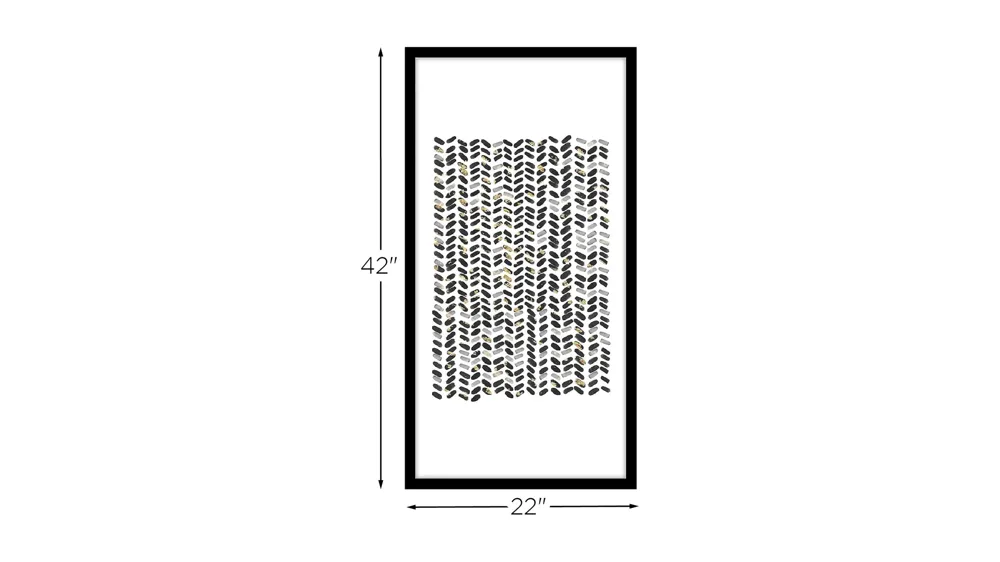 Array Black - Chevron Wall Art Dimensions