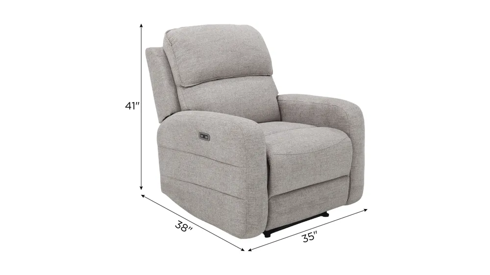 Everitt Chenille Power Recliner Dimensions