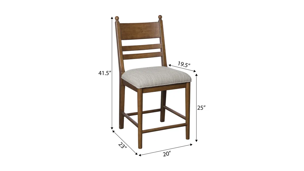 Lockwood 24" upholstered barstool Dimensions