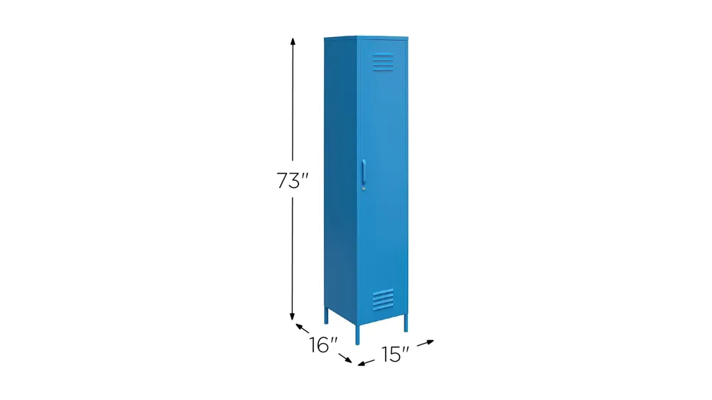 Novogratz Cache Single Metal Locker Storage Cabinet Dimensions