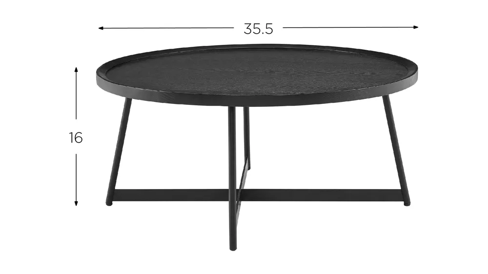 Niklaus 35" Round Coffee Table Dimensions