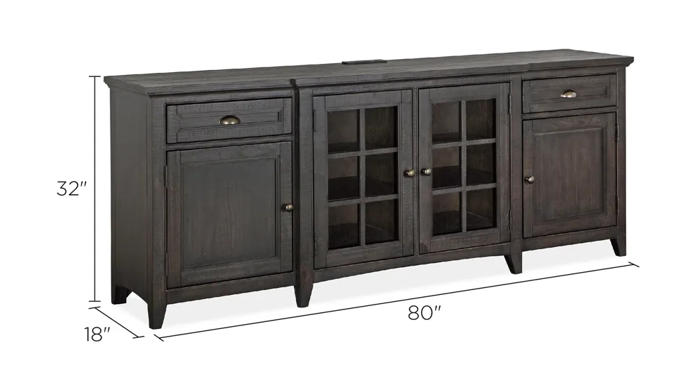 Westley Falls 80" TV Console Dimensions