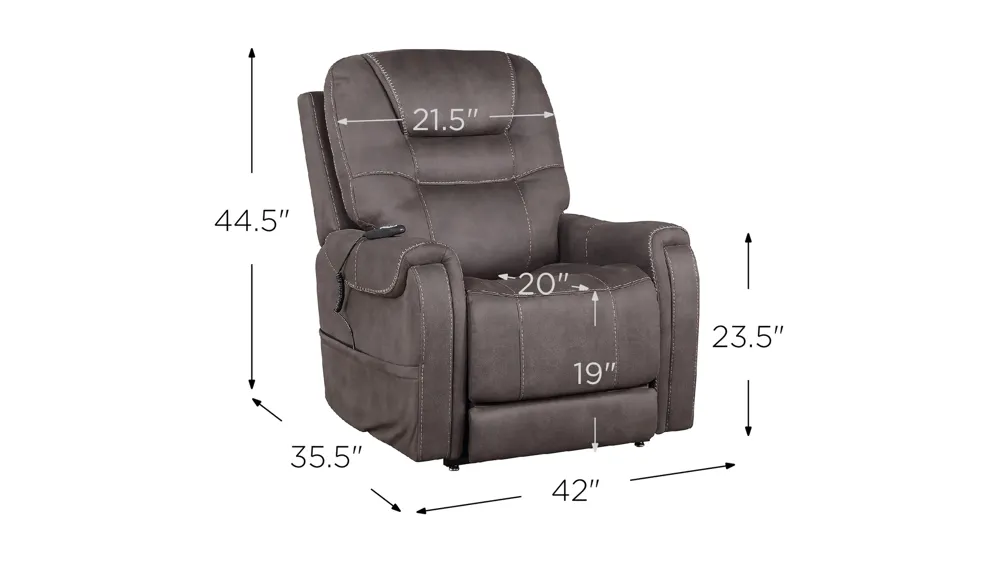 Brisbane Power Lift Chair with heat Dimensions