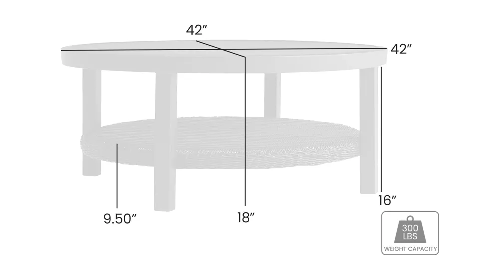 Grand Outdoor Coffee Table Dimensions