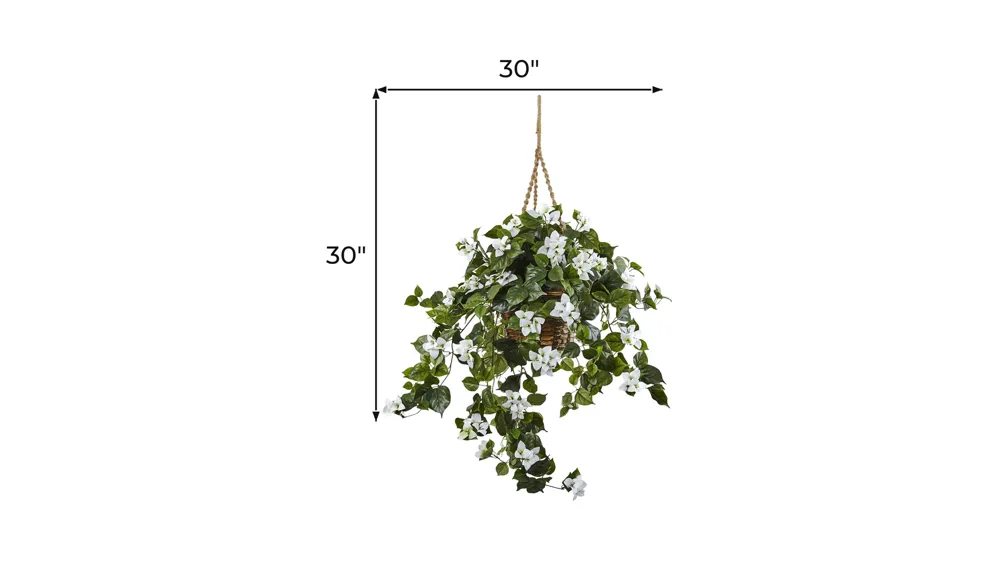 Bougainvillea Artificial Hanging Basket Dimensions