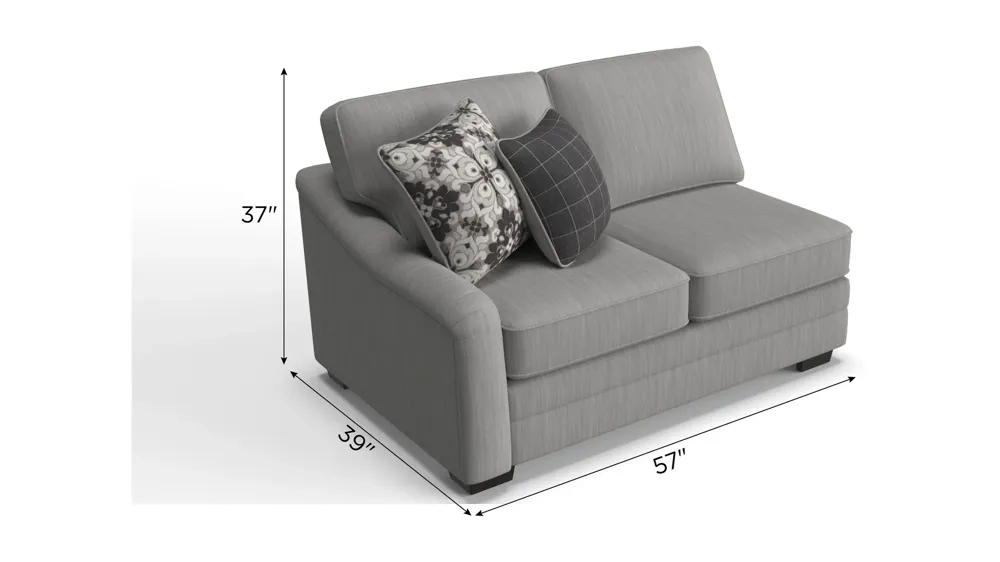 Caid Chenille Left Arm Facing Loveseat Dimensions