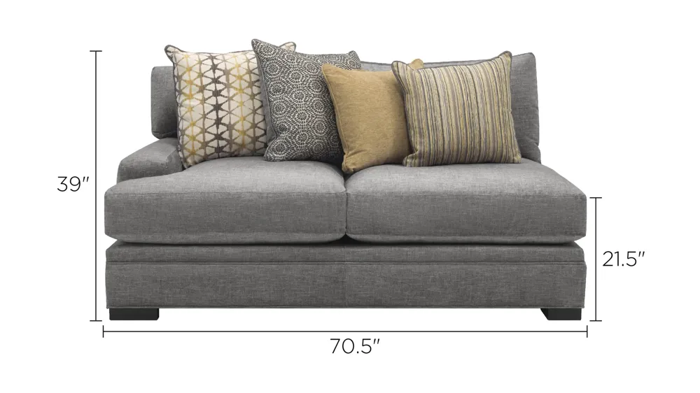 Bayside Left Arm Facing Loveseat Dimensions