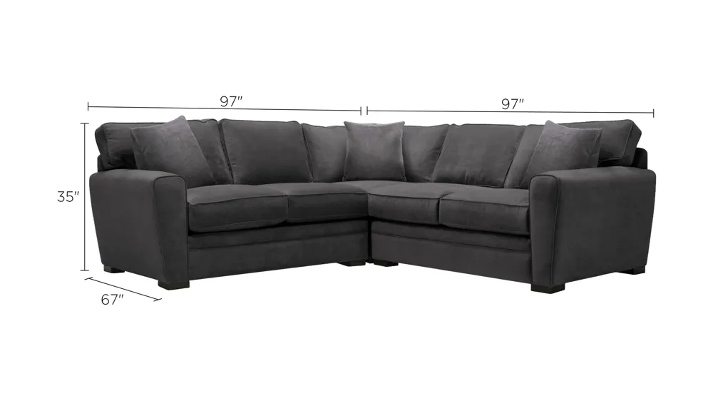 Artemis II 3-pc. Sectional Dimensions