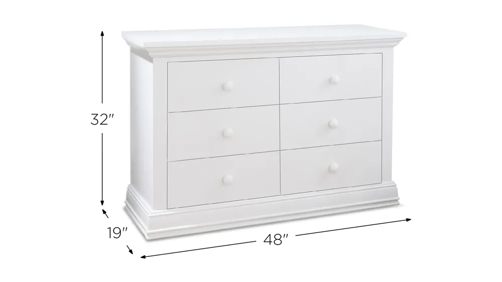 Paxton Double Dresser Dimensions