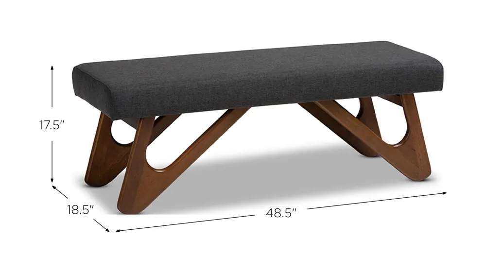 Rika Boomerang Bench Dimensions