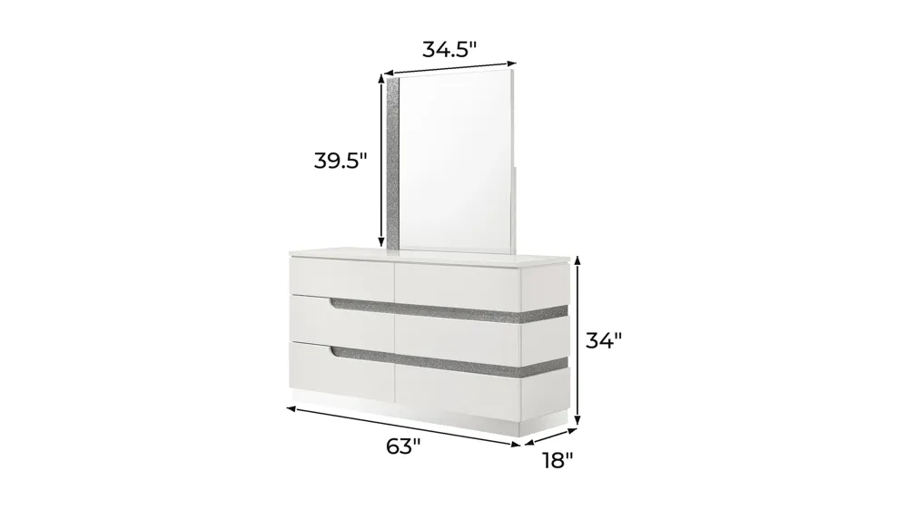 Paradox Dresser with Mirror Dimensions